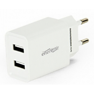 Energenie 2-port Universal USB Charger White EG-U2C2A-03-W