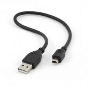 CABLE USB2 AM-MINI 30CM BLACK/CCP-USB2-AM5P-1 GEMBIRD CCP-USB2-AM5P-1